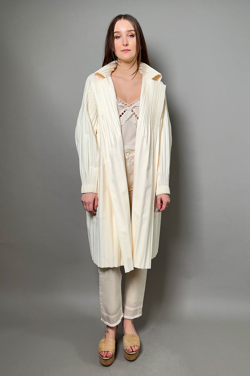 Pleats Please Issey Miyake New Arrival Smooth Trench Coat - Ashia Mode