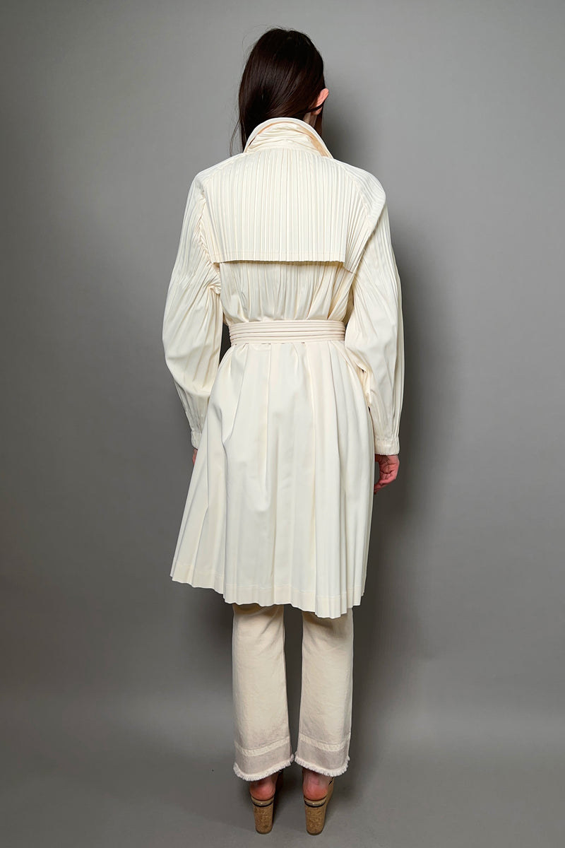 Pleats Please Issey Miyake New Arrival Smooth Trench Coat - Ashia Mode