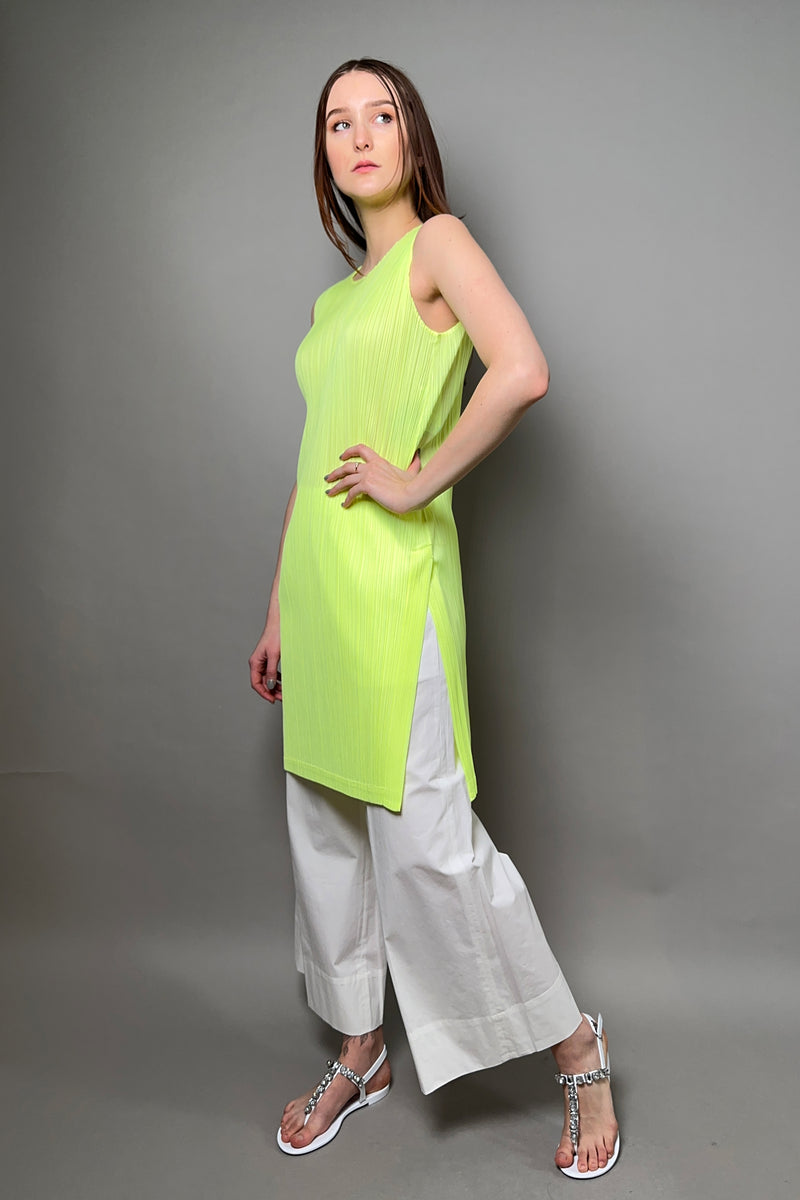 Pleats Please Monthly Colors: March Tunic in Neon Yellow