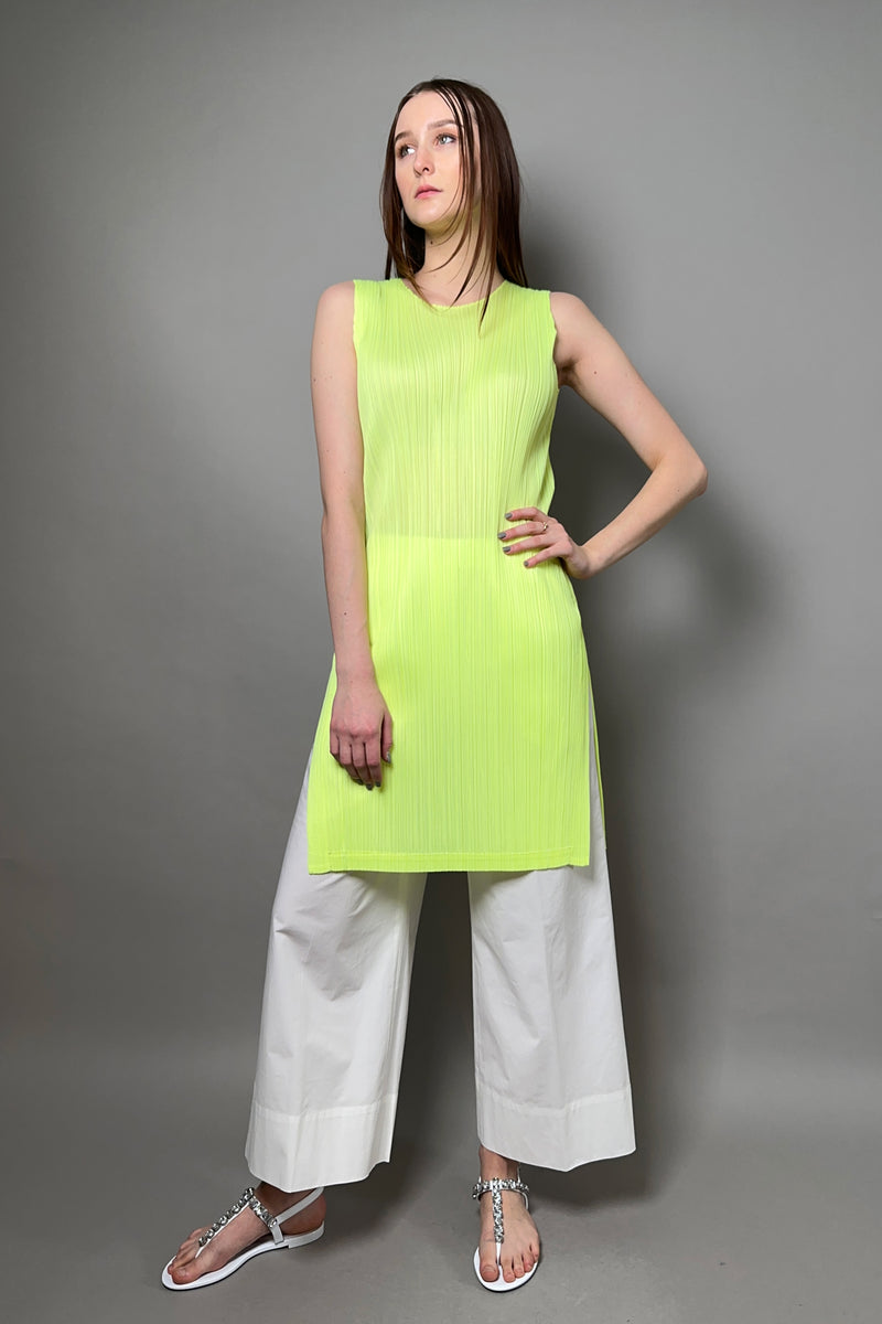 Pleats Please Monthly Colors: March Tunic in Neon Yellow