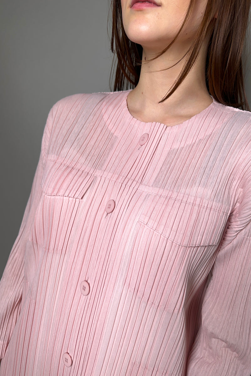 Pleats Please Issey Miyake  Ramie Pleats Jacket - Ashia Mode