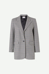 Marella Gingham Patterned Blazer - Ashia Mode