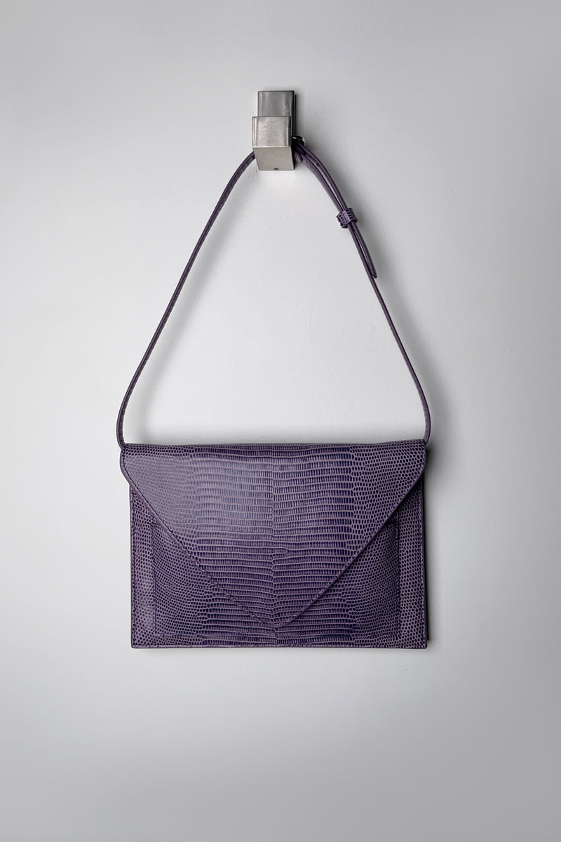 Dorothee Schumacher Sale Textured Luxe Envelope Purse in Wild Orchid Lilac - Ashia Mode