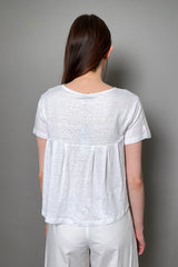 Rosso 35 Loose Fit Gingham Linen Top in Beige Vancouver. Shop Online or in Store.