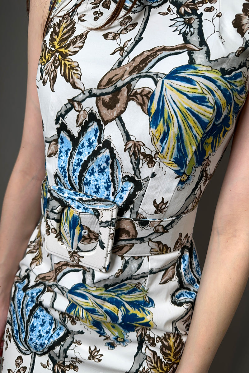 Samantha Sung Cotton Stretch "Celine" Dress in Lillie Toile Print - Ashia Mode