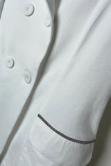 Fabiana Filippi Fitted Jersey Knit Blazer in White