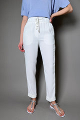 Peserico Jogger Pants in White - Ashia Mode