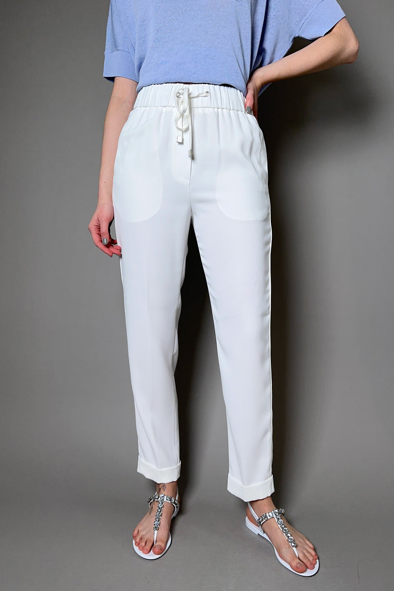Peserico Jogger Pants in White - Ashia Mode