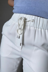 Peserico Jogger Pants in White - Ashia Mode