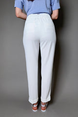Peserico Jogger Pants in White - Ashia Mode