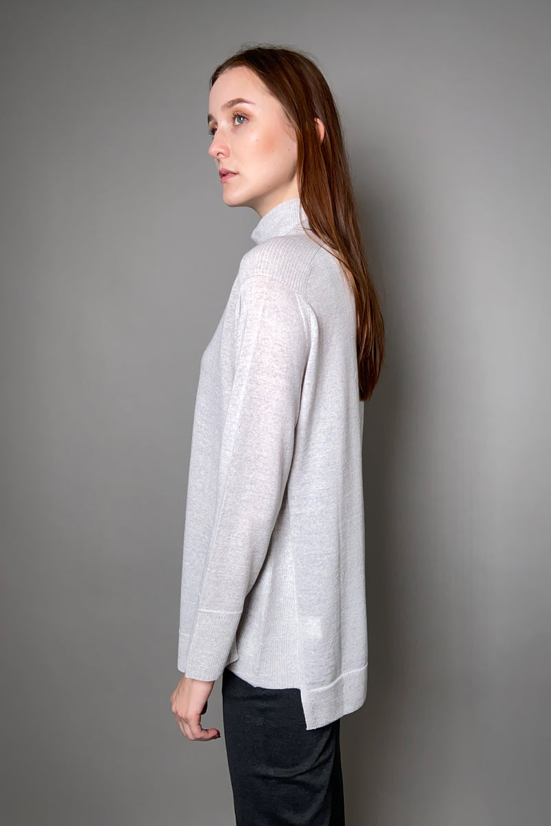 Tonet Light Wool Sweater in Light Grey - Ashia Mode