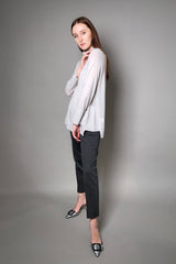 Tonet Light Wool Sweater in Light Grey - Ashia Mode