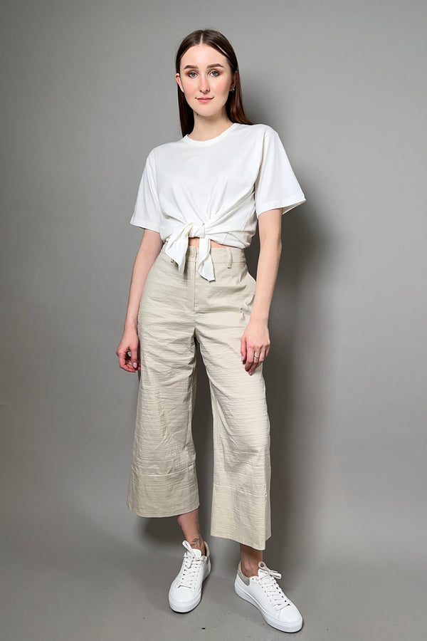 Philosophy di Lorenzo Serafini Front Tie T-Shirt in White - Ashia Mode