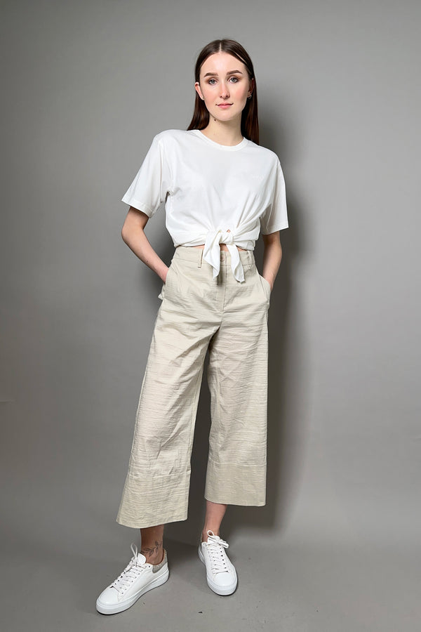 Philosophy di Lorenzo Serafini Front Tie T-Shirt in White - Ashia Mode