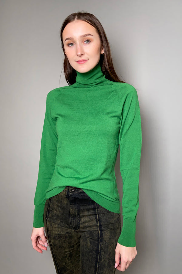 Annette Gortz Knit Turtleneck Sweater in Acid Green
