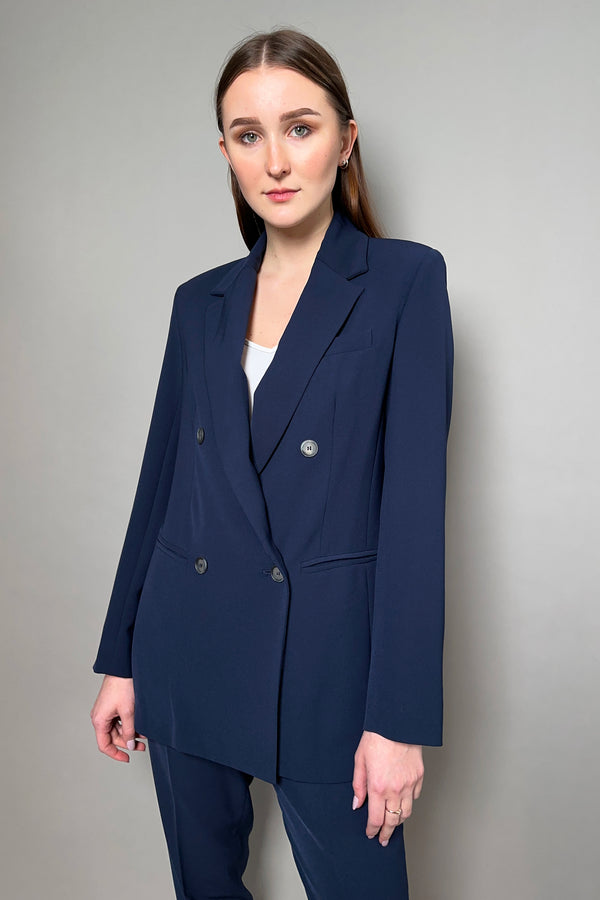 Antonelli Gramigna Fluid Drape Blazer in Navy Vancouver. Shop Online or in Store.