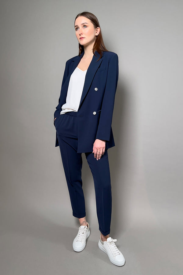 Antonelli Gramigna Fluid Drape Blazer in Navy Vancouver. Shop Online or in Store.