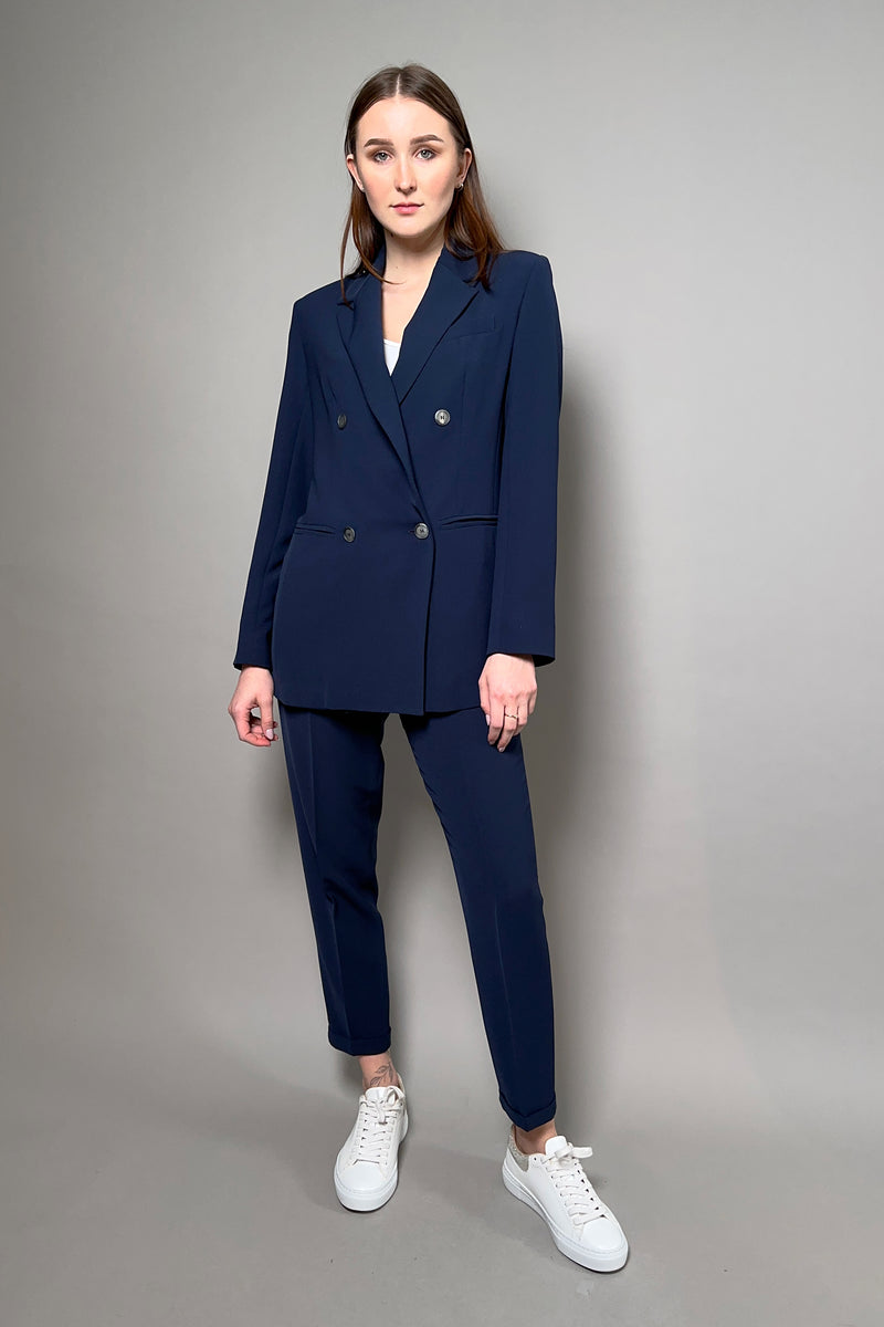 Antonelli Gramigna Fluid Drape Blazer in Navy Vancouver. Shop Online or in Store.