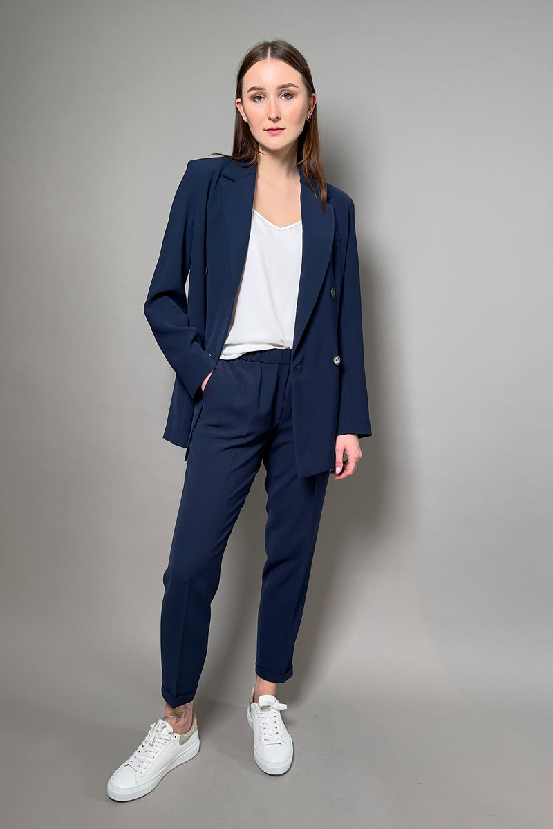 Antonelli Gramigna Fluid Drape Blazer in Navy Vancouver. Shop Online or in Store.