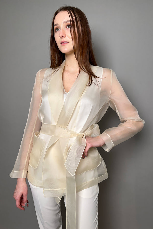Antonelli Firenze Fresia Organza Silk Jacket in Gold