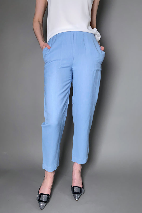 Antonelli Taormina Linen Pants in Sky Blue