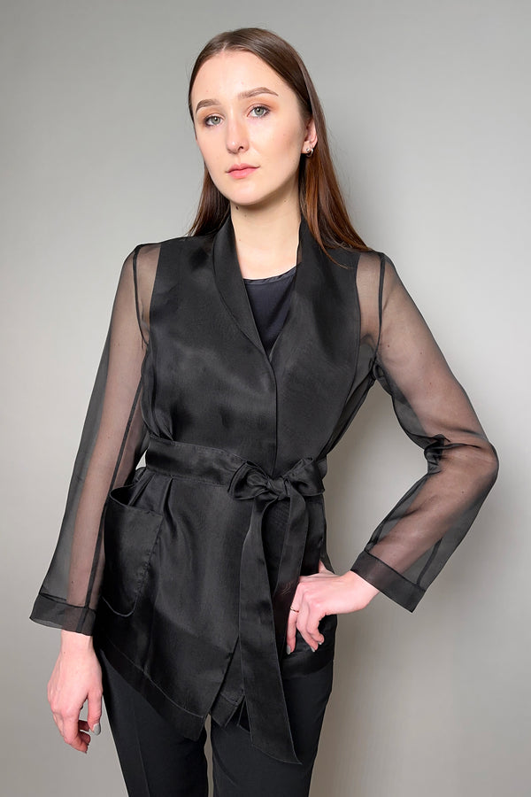 Antonelli Firenze Fresia Organza Silk Jacket in Black