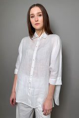 Antonelli Firenze Carambola Oversized Linen Shirt in White