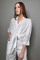 Antonelli Firenze Carambola Oversized Linen Shirt in White