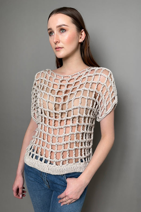 Antonelli Firenze Arendt Rope Knit Pullover in White Gold