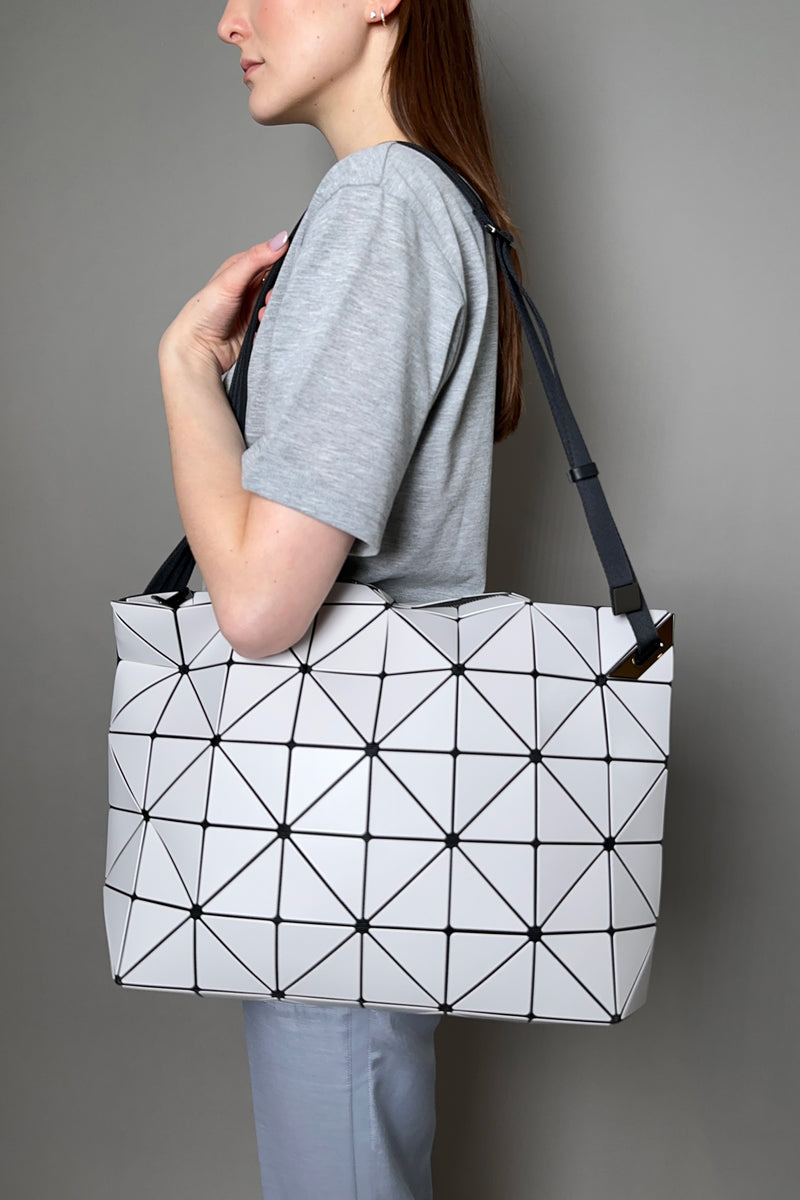 Bao Bao Large Blocky Shoulder Bag in Light Grey