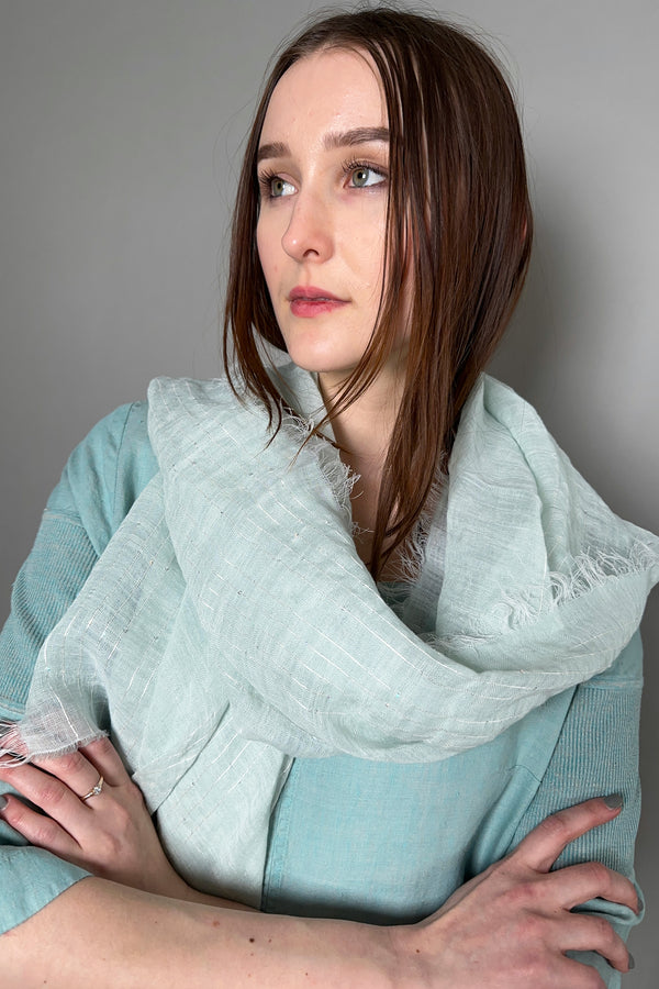 D. Exterior Sparkle Scarf in Aqua