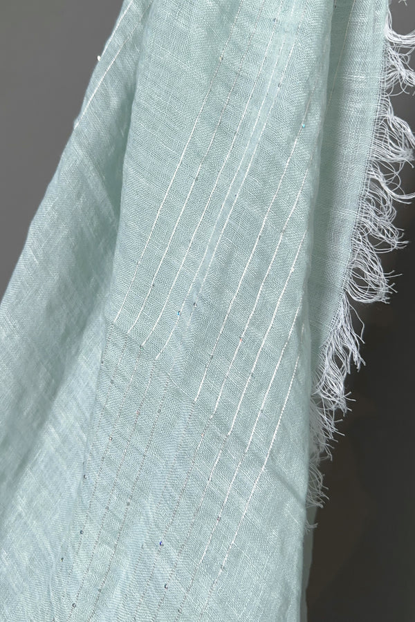 D. Exterior Sparkle Scarf in Aqua