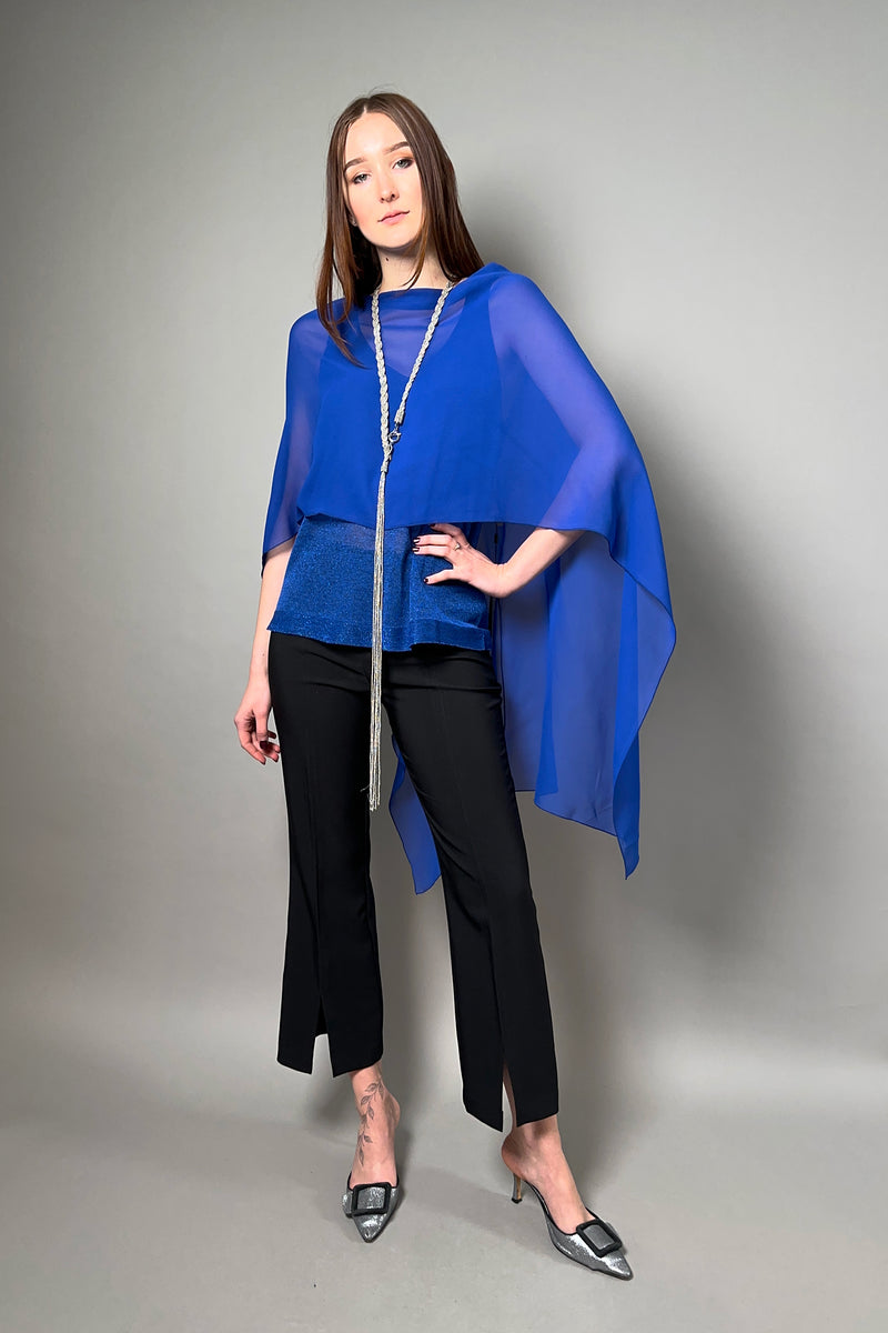 D. Exterior Cropped Flared Pants in Black