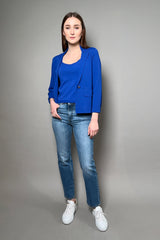 D. Exterior Single Breasted Knit Blazer in Royal Blue Vancouver. Shop Online or in Store.