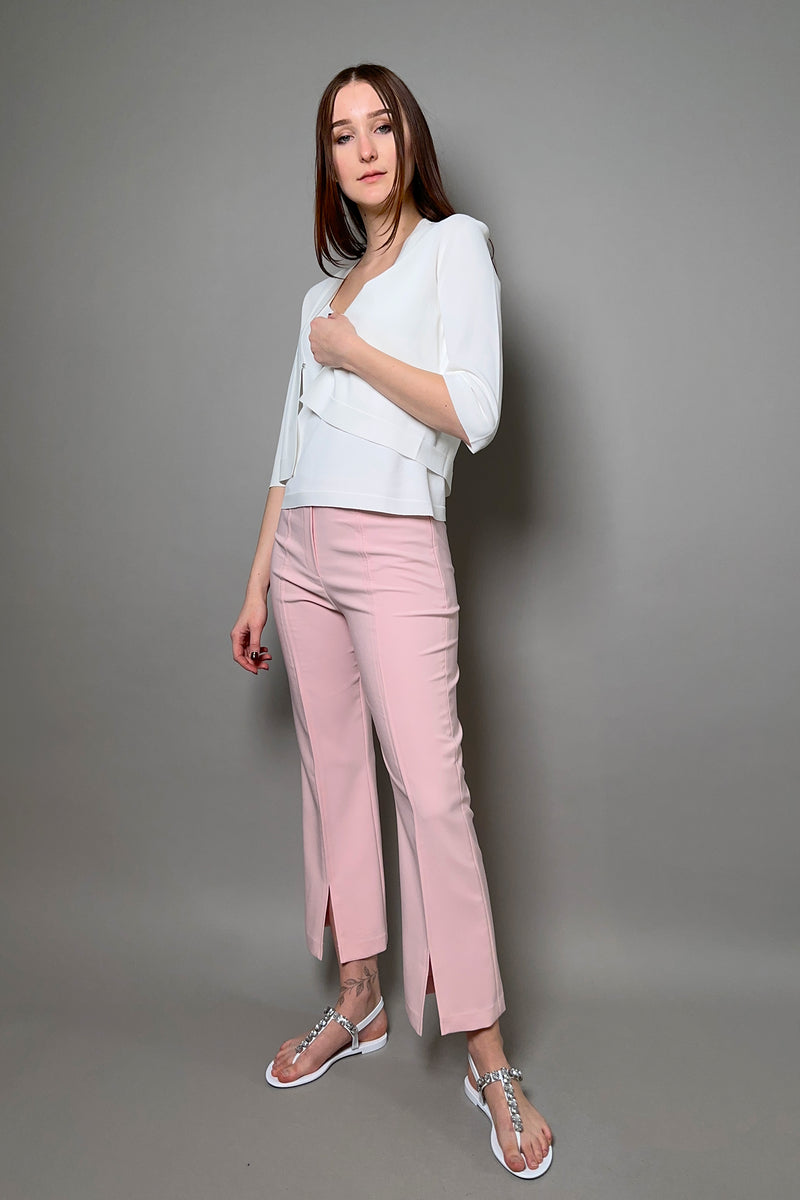 D. Exterior Cropped Cardigan in White