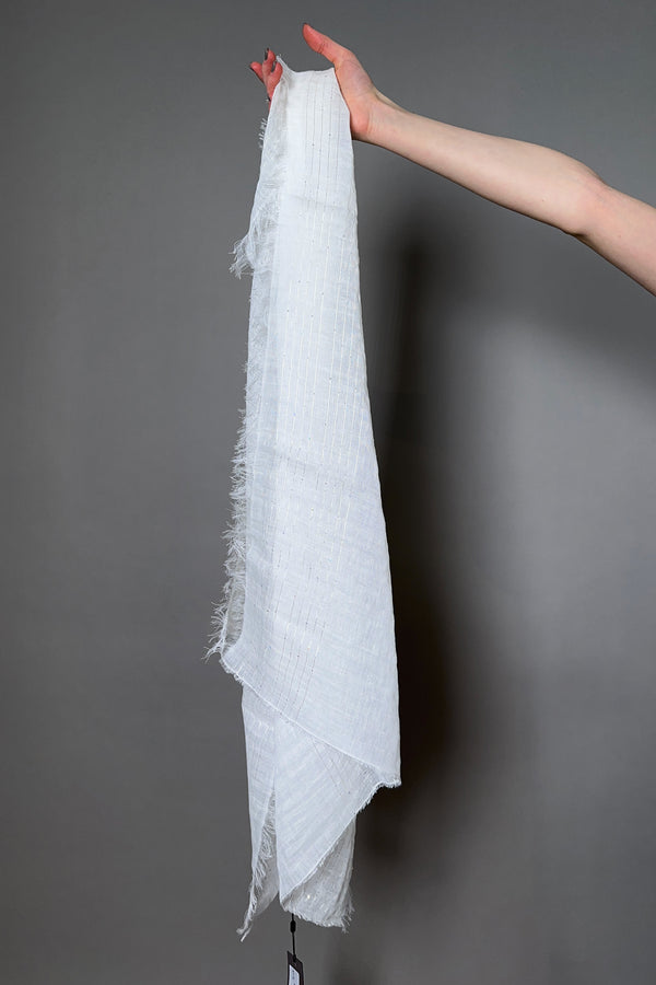 D. Exterior Sparkle Scarf in White