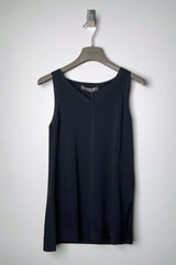 D. Exterior Long Viscose Knit Tank Top in Black