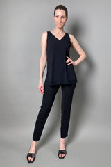 D. Exterior Long Viscose Knit Tank Top in Black