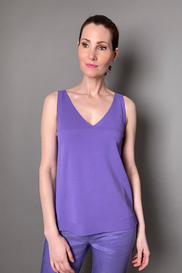 D. Exterior Viscose Knit Tank Top in Lavender