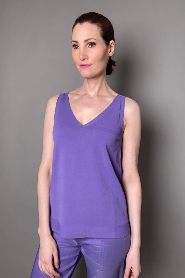 D. Exterior Viscose Knit Tank Top in Lavender