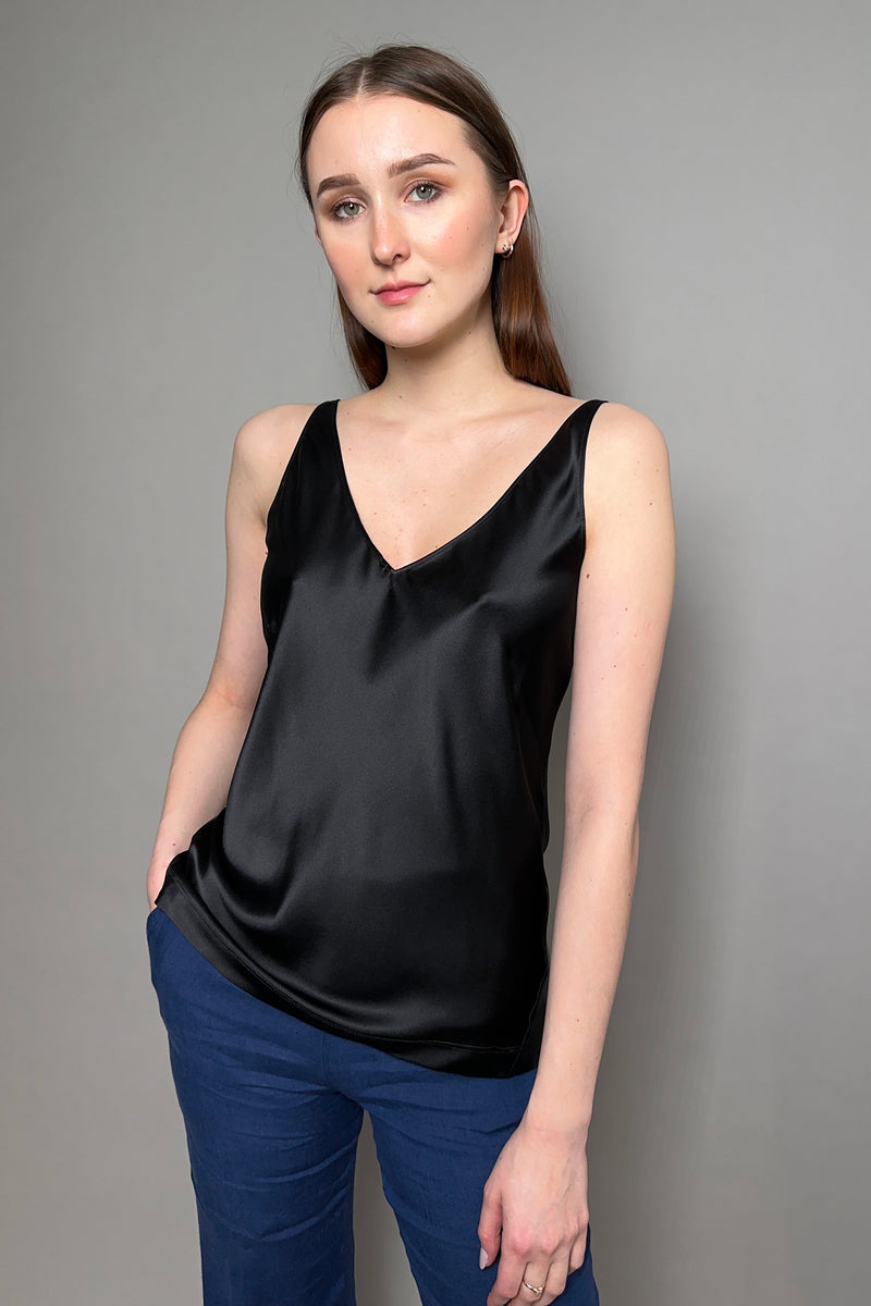 Dorothee Schumacher Sense of Shine Silk Camisole in Black Vancouver. Shop Online or in Store.