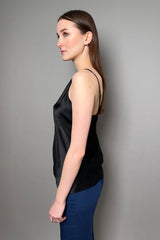 Dorothee Schumacher New Arrivals Sense of Shine Silk Camisole in Black - Ashia Mode
