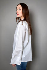 Dorothee Schumacher Sale Poplin Power Blouse in White - Ashia Mode