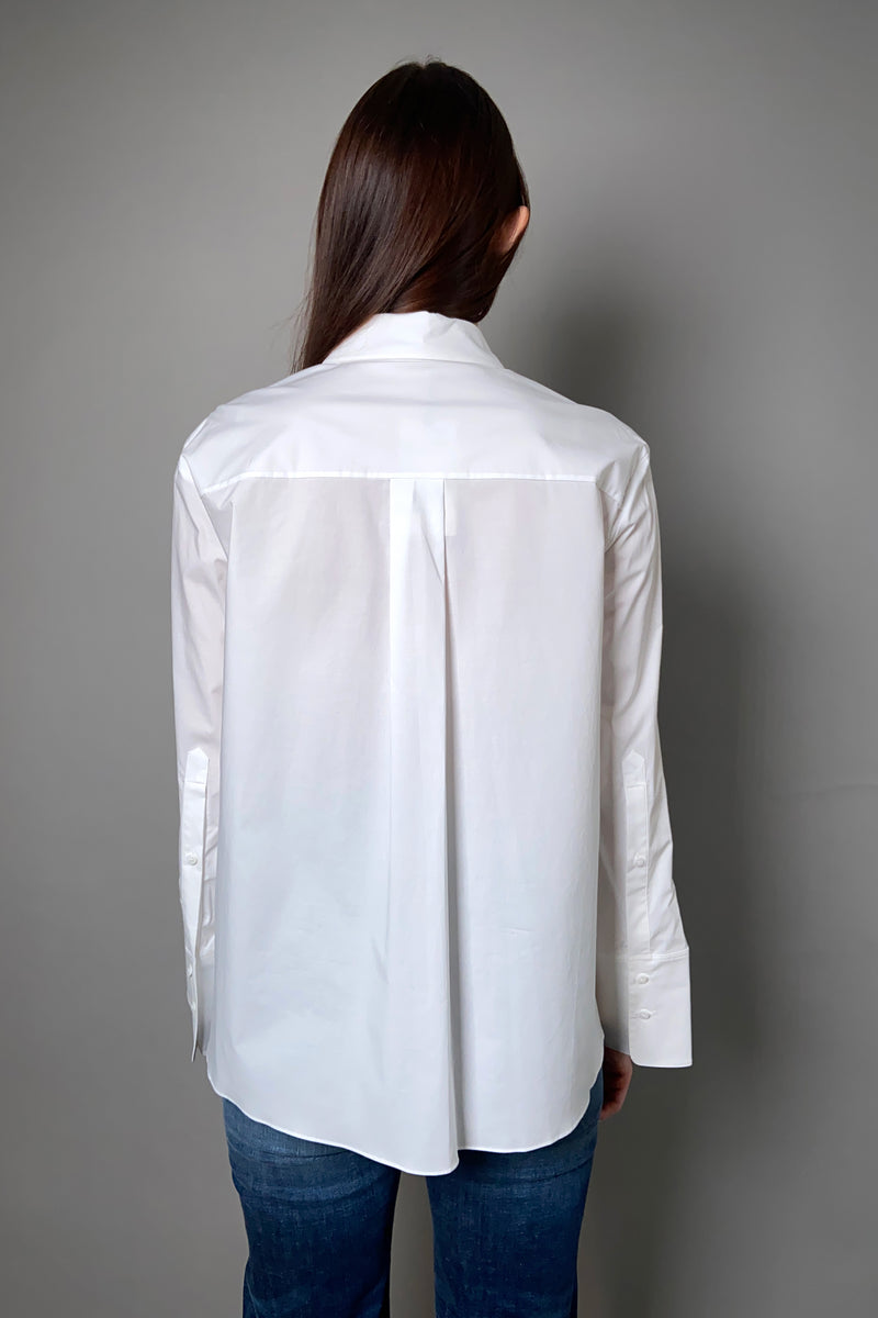 Dorothee Schumacher Sale Poplin Power Blouse in White - Ashia Mode