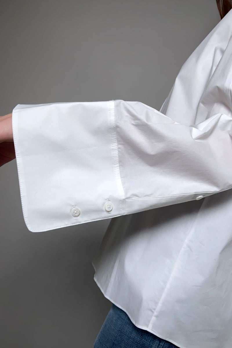 Dorothee Schumacher Sale Poplin Power Blouse in White - Ashia Mode