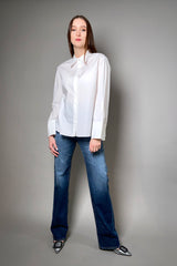 Dorothee Schumacher Sale Poplin Power Blouse in White - Ashia Mode