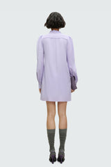 Dorothee Schumacher New Arrivals Modern Flow Dress in Powder Lilac - Ashia Mode