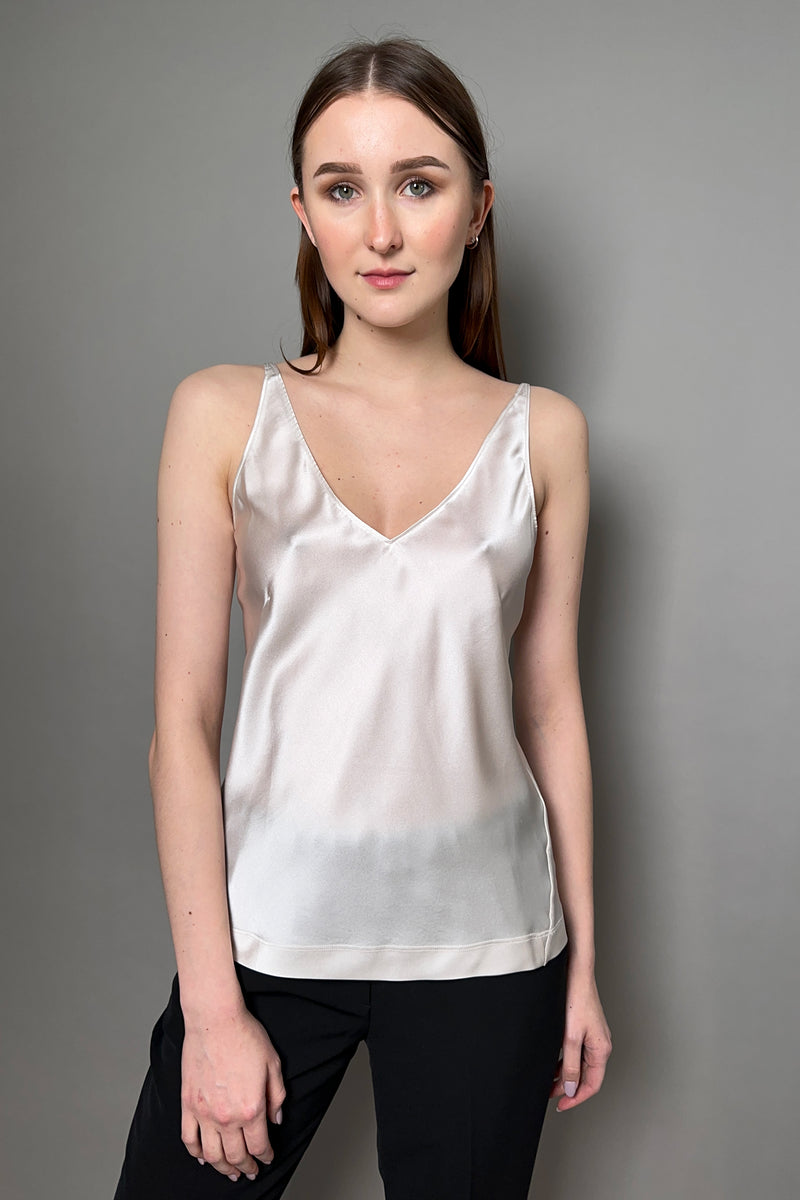 Dorothee Schumacher Sense of Shine Silk Camisole in Champagne Vancouver. Shop Online or in Store.