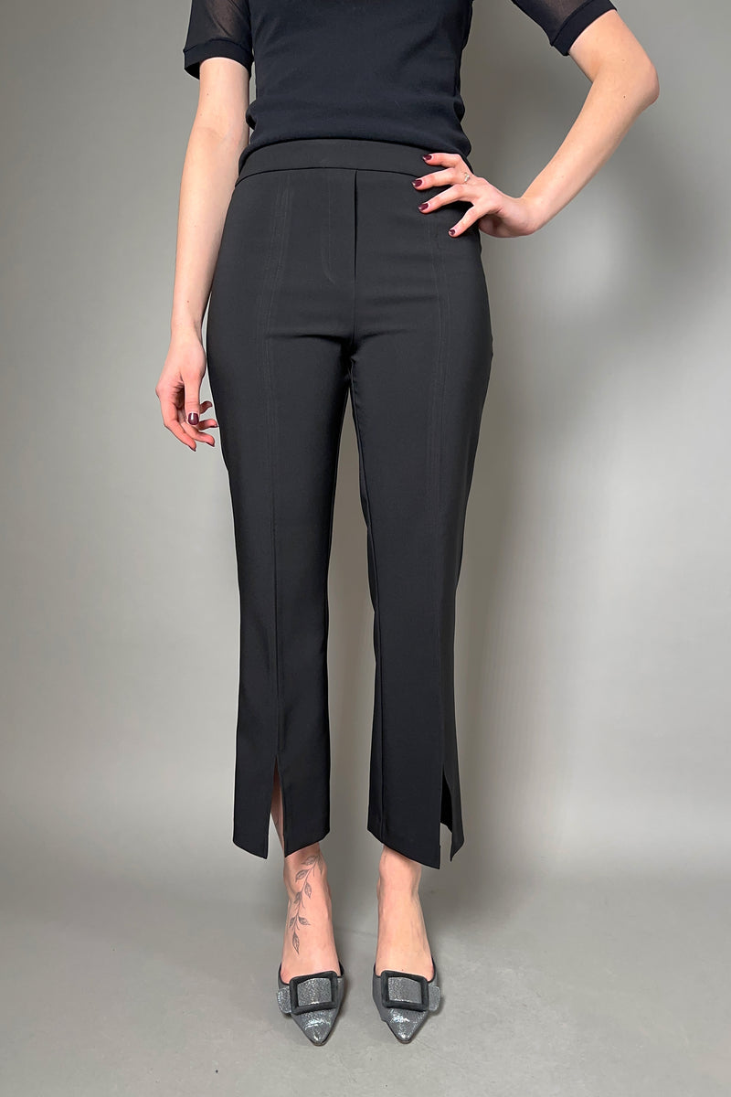 D. Exterior Cropped Flared Pants in Black