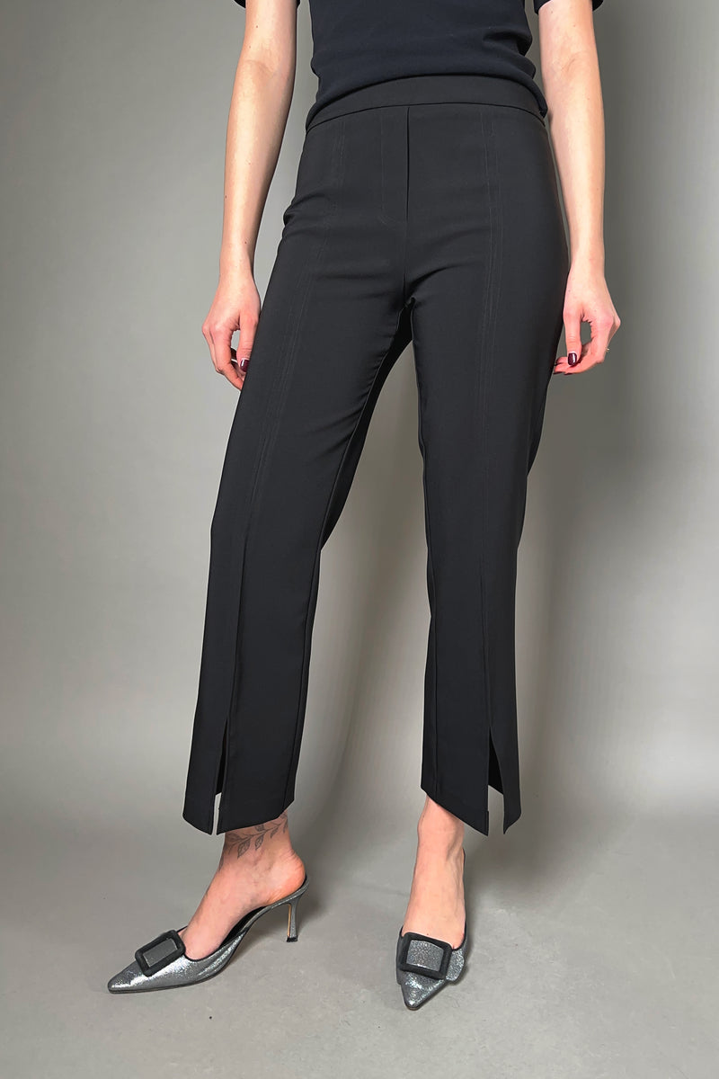D. Exterior Cropped Flared Pants in Black